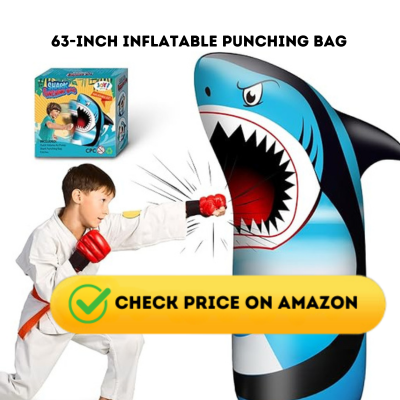 inflatable punching bag shark head